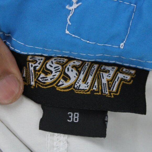 RSSURF Board Shorts Mens Size 38 Multicolor Striped Drawstring Surfing Beach - Picture 8 of 8